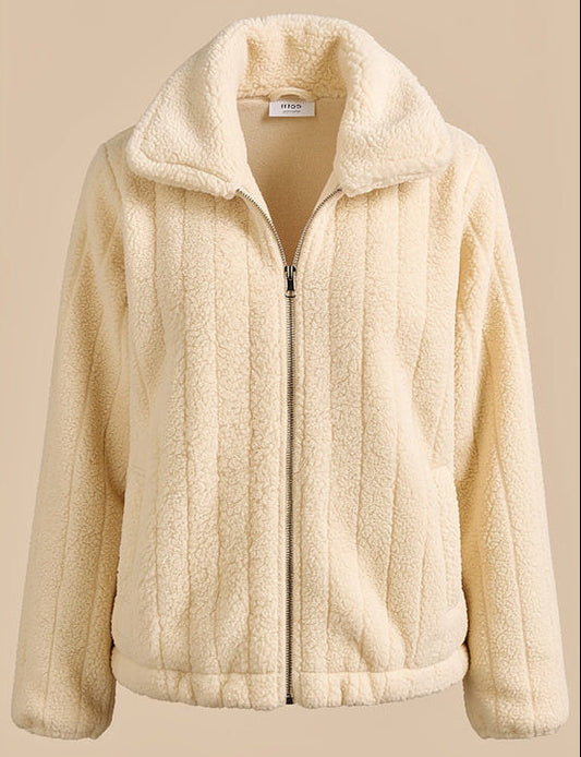 Cozy Ribbed Fleece Jacket